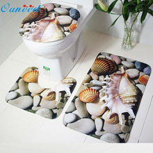 Load image into Gallery viewer, 3pcs/set Bathroom Non-Slip Blue Ocean Style